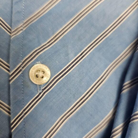 Robert Graham Shirt Men’s Large Multicolor Flip Cuff Preppy Geometric Striped - Picture 6 of 11